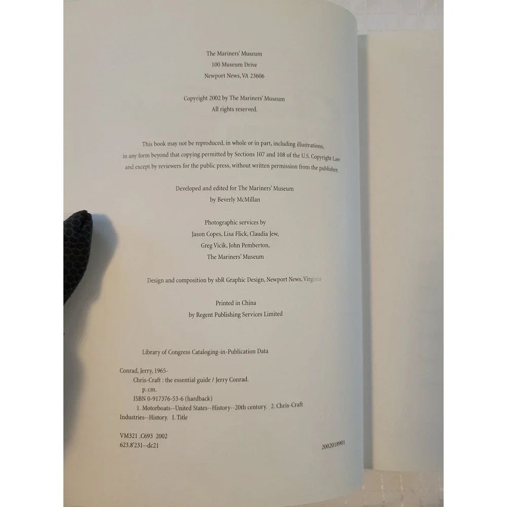 Chris-Craft The Essential Guide Jerry Conrad Mariners Museum‎ Hardcover 2002